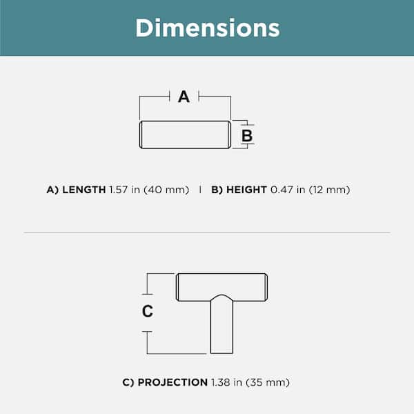1-9/16 in. (40mm) Stainless Steel Bar Cabinet Knob (6-Pack) 1-9/16 in. (40mm) Stainless Steel Bar Cabinet Knob (6-Pack)