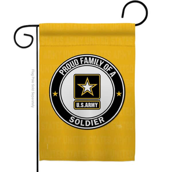 Breeze Decor 13 in. x 18.5 in. Proud Family Soldier Garden Flag Double-Sided Armed Forces Decorative Vertical Flags