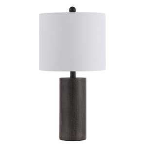 Nori 24 in. Dark Gray Table Lamp with White Shade