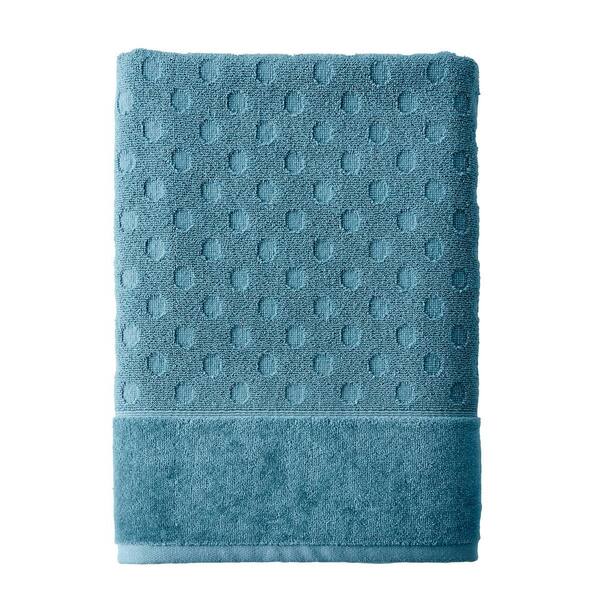 The Company Store Dot Shore Blue Solid Supima Cotton Bath Sheet