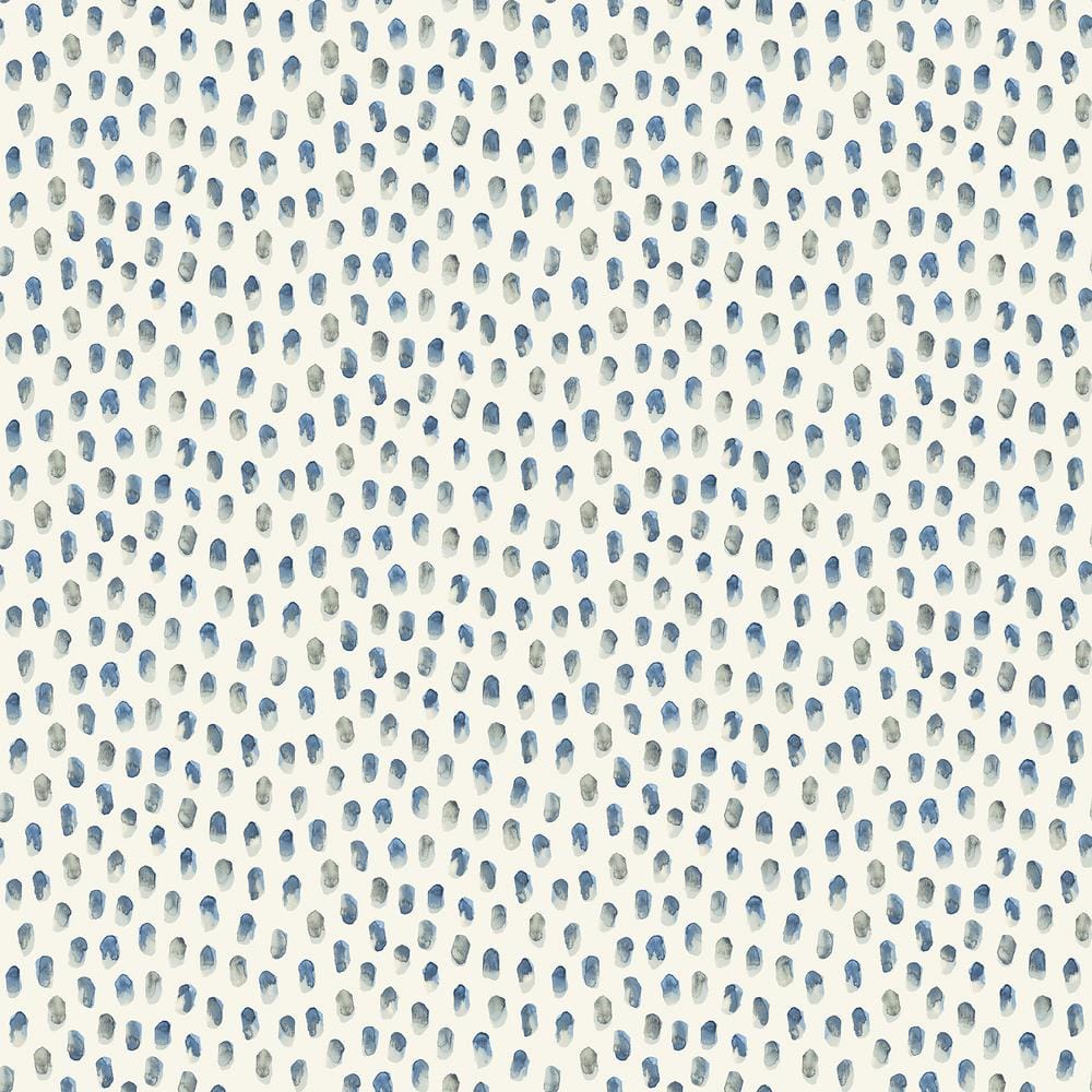 Chesapeake Sand Drips Blue Painted Dots Matte Paper Pre-Pasted ...