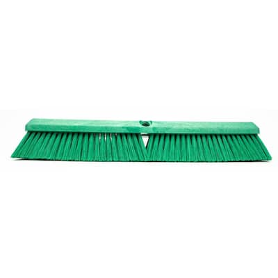 Organizeme Rubber Push Broom with Dust Pan Kit Aqua SNBS350002 - The Home  Depot