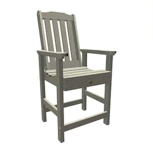 Springville Harbor Gray Counter Height Plastic Dining Chair in Harbor Gray (Set of 1)