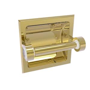 Clearview Recessed Toilet Paper Holder in Unlacquered Brass