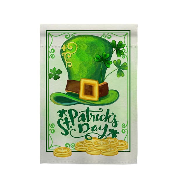 Double Sided Patrick's Day Ireland Welcome Garden Flag 12.5 x 18 Shamrock St 
