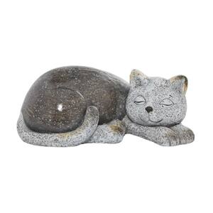 Sleeping Cat Polystone Sculpture