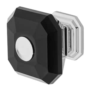Clubhouse 1-5/16 in. Chrome with Black Crystal Cabinet Knob
