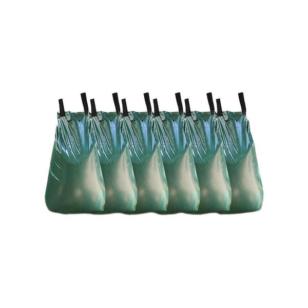 20 Gal. PVC Tree Watering Bag for Slow Release Drip Irrigation Durable Zipper 6 Pack for 5-8 Hour Watering