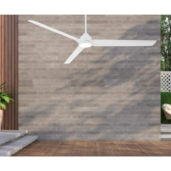 Java Xtreme 84 in. Integrated LED Indoor/Outdoor Flat White Smart Ceiling Fan with Remote Control