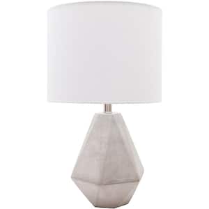 Carissa 25 in. Light Gray Indoor Table Lamp