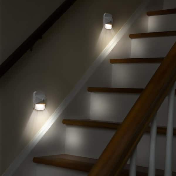 LED Motion Sensor Light Battery Operated Wireless Wall Night Light No Glare  Corridor Closet Kitchen Stair Cabinet Door Lamp