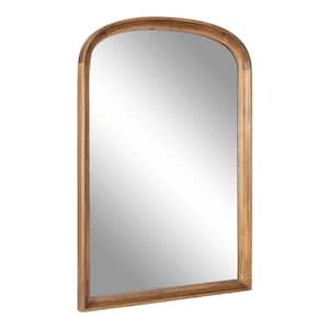 Hatherleig 24.00 in. W x 36.00 in. H Rustic Brown Arch Transitional Framed Decorative Wall Mirror
