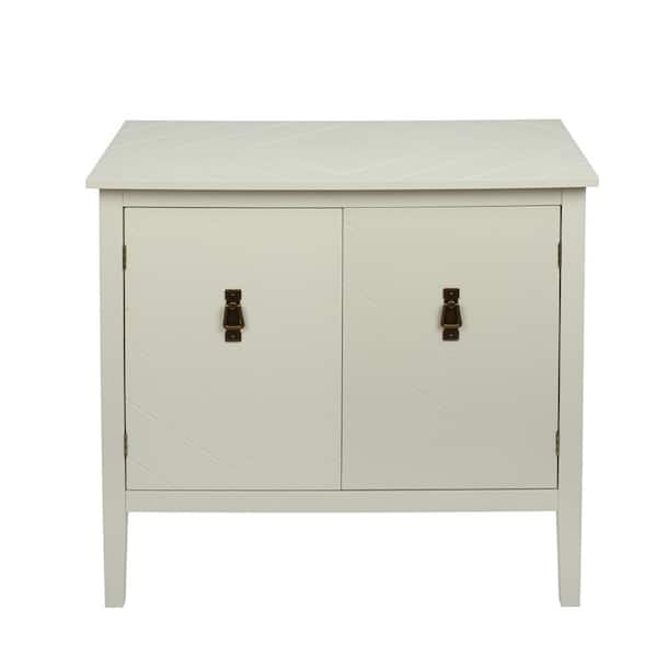 PUDO White Finish Accent Cabinet with 1 Shelf SideCabinet15-White ...