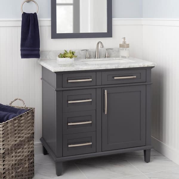 Meansville 8 in. Widespread Double-Handle High-Arc Bathroom Faucet in Brushed Nickel