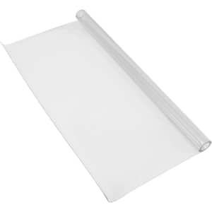 80 in. x 42 in. Clear Table Cover Protector, Plastic Tablecloth Table Protector for Dining Room Table