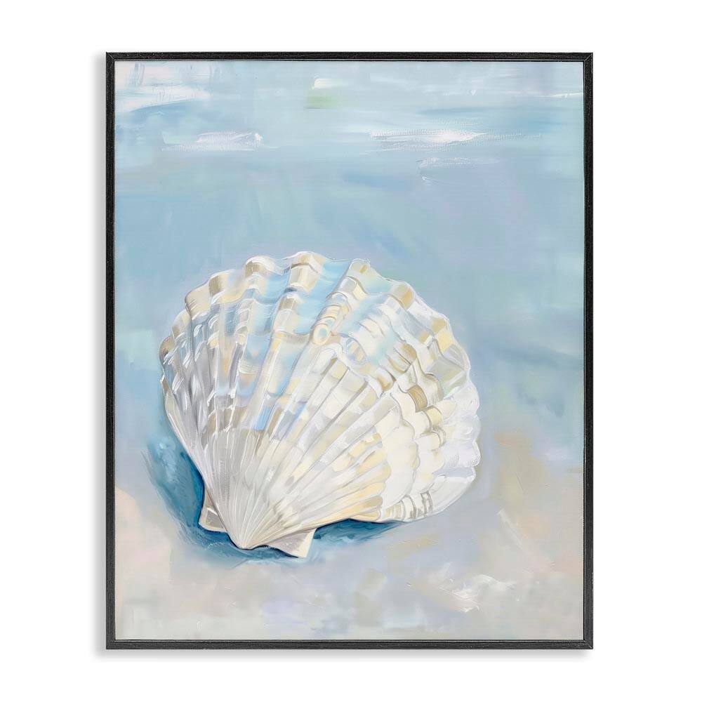 Coastal Scallop Clam by Arlington Prints Black Framed Animal Giclee Art Print 30 in. x 24 in. price history on PriceWatchPro