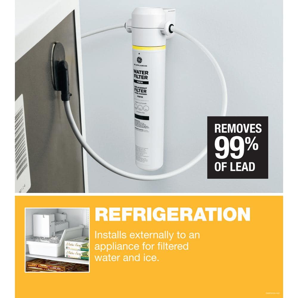 GE White Single Stage Under Sink Water Filter