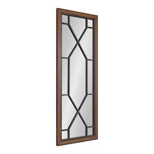 Mavis 16.00 in. W x 42.00 in. H Rustic Brown Rectangle Classic Framed Decorative Wall Mirror
