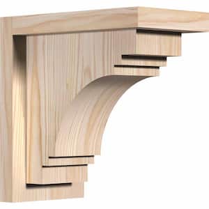 5-1/2 in. x 10 in. x 10 in. Douglas Fir Pescadero Smooth Corbel with Backplate