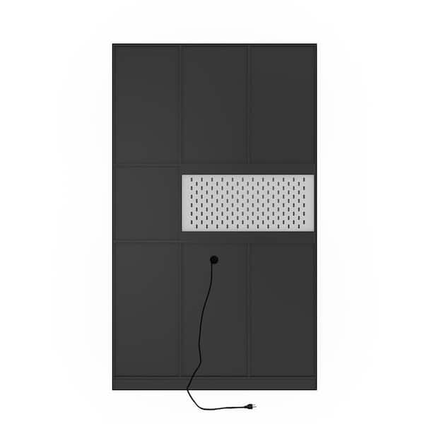 Aoibox 43-in. W x 15-in. D x 74-in. H Black MDF Ready to Assemble Floor Kitchen Pantry Cabinet with Doors Shelves & Drawers