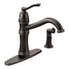 MOEN Belfield Single-Handle Standard Kitchen Faucet with Side Sprayer ...