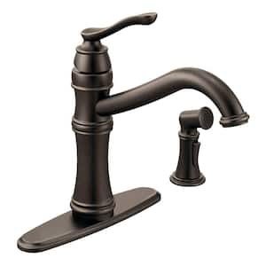 Belfield Single-Handle Standard Kitchen Faucet with Side Sprayer in Oil Rubbed Bronze