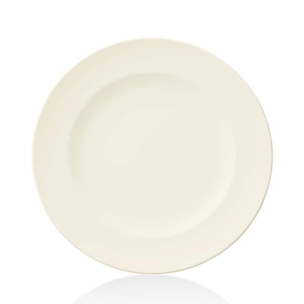 For Me Rimmed Dinner Plate White