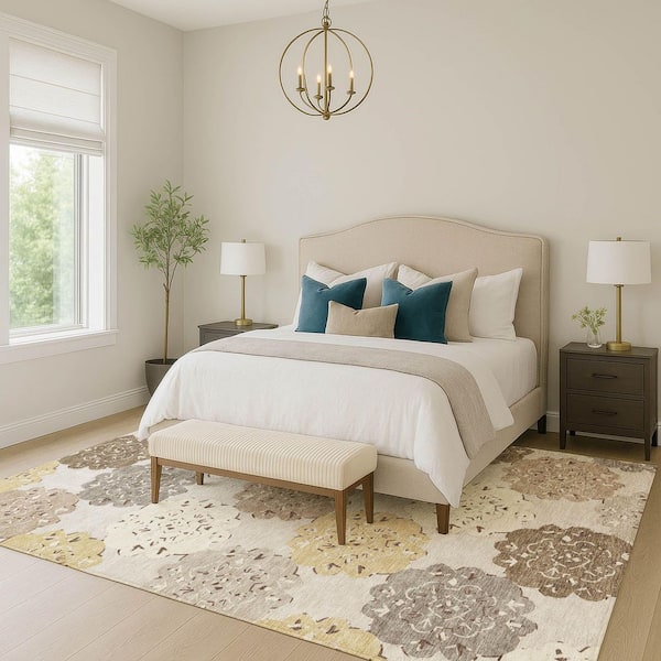 Chantille Machine Washable Indoor/Outdoor Abstract ACN2353 Pearl 3 ft. x 4 ft. Area Rug