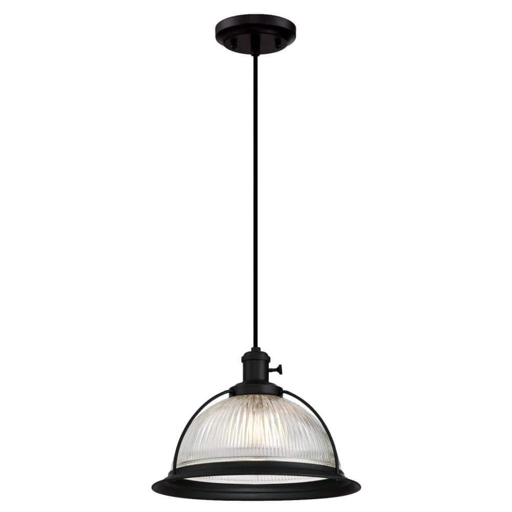 Westinghouse 1-Light Matte Black Pendant 6337300 - The Home Depot