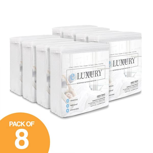 eLuxury Premium Dimpled Waterproof Mattress Protector | Queen