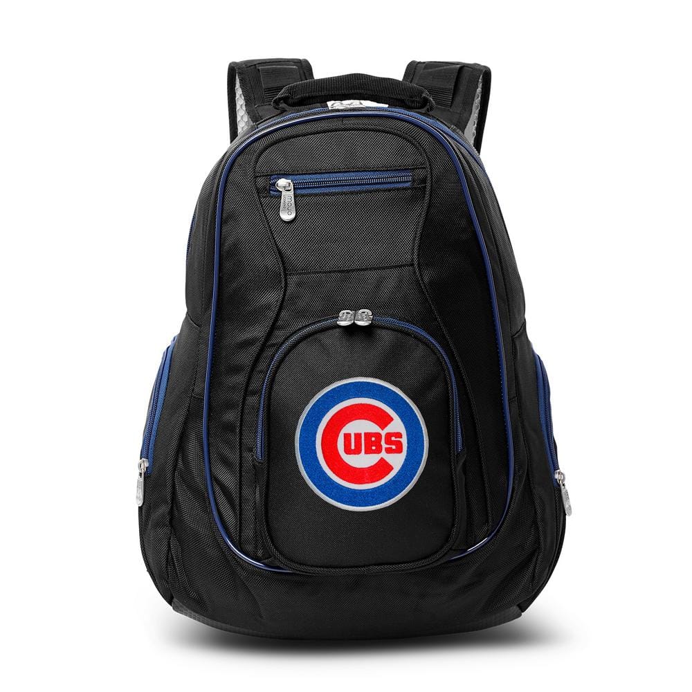 Denco MLB Chicago Cubs 19 in. Black Trim Color Laptop Backpack MLCUL708 The Home Depot
