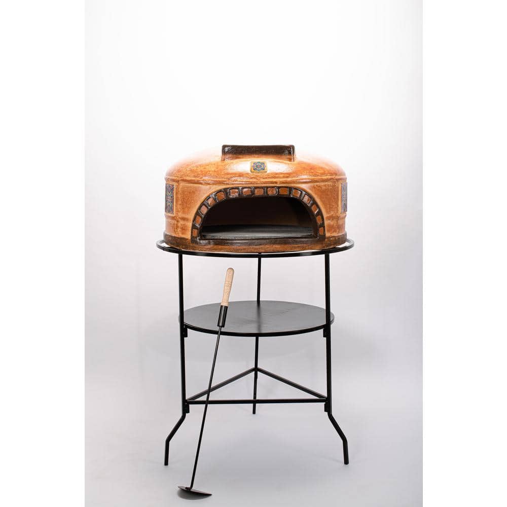 Genoa Talavera Tile Freestanding Wood-Fired Outdoor Pizza Oven