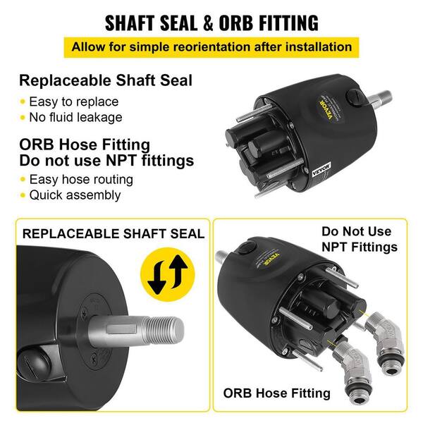 Air Hydraulic Pump Outboard Hydraulic Steering Pump Front Mount HH5271-3 - Aluminum Alloy Up To 300HP For Boats 300HP Boat Steering