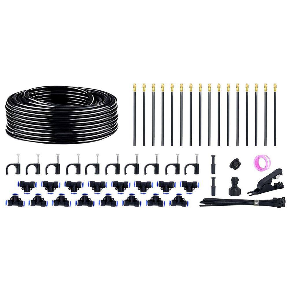 360° Adjustable Drip Irrigation System with 16 Brass Nozzles for Greenhouse Lawn and Garden 5/16 in Hose 50 ft price history on PriceWatchPro
