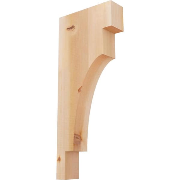 Ekena Millwork 3-1/2 in. x 12 in. x 28 in. Western Red Cedar Mediterranean Smooth Corbel