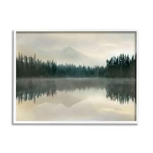 Foggy Lake Forest Landscape Nature Reflection By Danita Delimont Framed Print Nature Texturized Art 11 in. x 14 in.