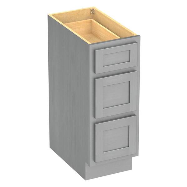 Vanity Art 12 in. W x 21 in. D x 32.5 in. H 3-Drawers Bath Vanity Cabinet without Top in Silver Vanity Art 12 in. W x 21 in. D x 32.5 in. H 3-Drawers Bath Vanity Cabinet without Top in Silver