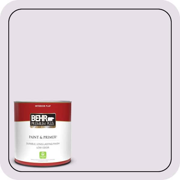 BEHR PREMIUM PLUS 1 qt. #660C-1 Bubble Bath Flat Low Odor Interior Paint & Primer