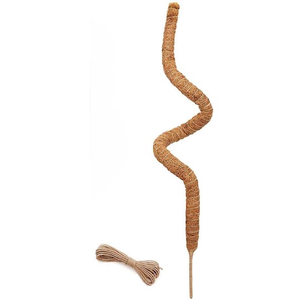 Phewnyzo 48 in. Brown Aluminum Large Bendable Tall Moss Pole