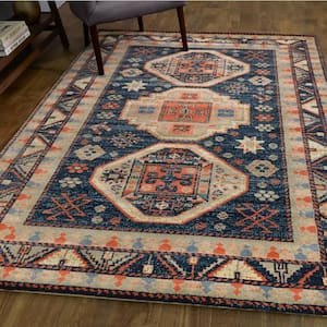 Woven Treasures Multicolored 2 ft. x 3 ft. Medallion Scatter Area Rug