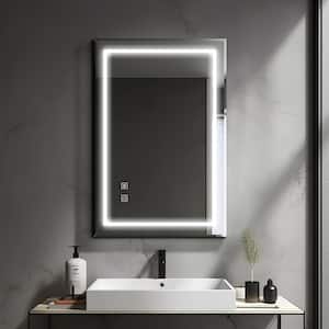 24 in. W x 35 in. H Rectangular Frameless LED Light Wall Bathroom Vanity Mirror