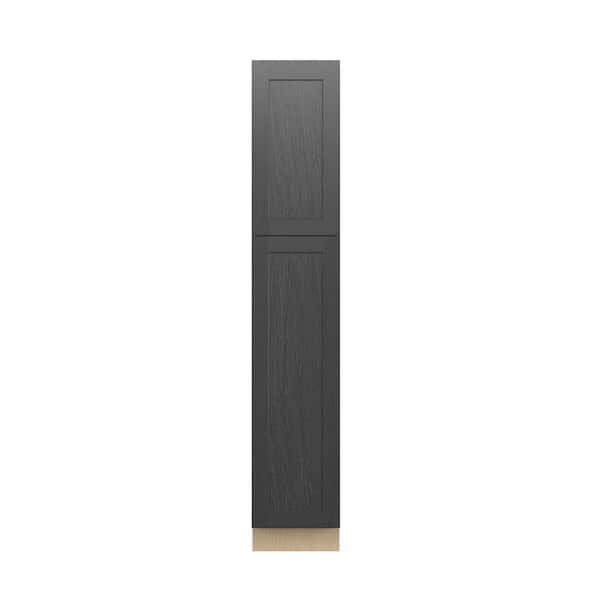 Jamestown Recessed 15 in. W x 84 in. H x 21 in. D in Espresso Plywood Assembled Bath Linen Cabinet