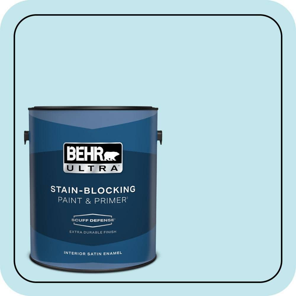 1 gal. #520A-2 Ice Flower Extra Durable Satin Enamel Interior Paint & Primer price history on PriceWatchPro