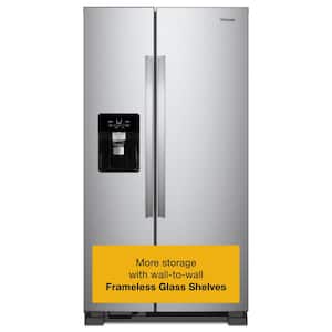 ワールプール　大型冷蔵庫　WSF5511S Whirlpool 24.5 cu. ft. Side by Side Refrigerator in Fingerprint