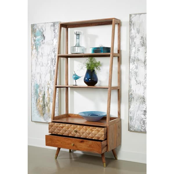 Coast to Coast Brownstone II Nut Brown Bookcase