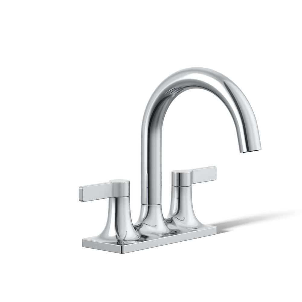 Contemporary 4 in. Centerset 2-Handle Bathroom Faucet in Polished Chrome price history on PriceWatchPro
