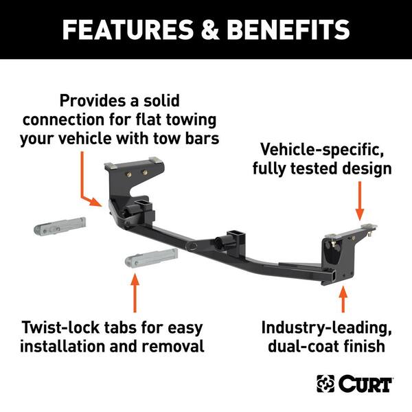 CURT 70118 Custom Tow Bar Base Plate Brackets for Dinghy Towing Select GMC Acadia 
