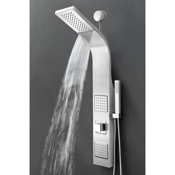 AKDY 39 Stainless Steel Wall Mount Easy Connection Rainfall Waterfall Overhead Multi-Function Shower Tower Panel Massage Spray AZ-SP0039 AKDY 39 Stainless Steel Wall Mount Easy Connection Rainfall Waterfall Overhead Multi-Function Shower Tower Panel Massage Spray AZ-SP0039