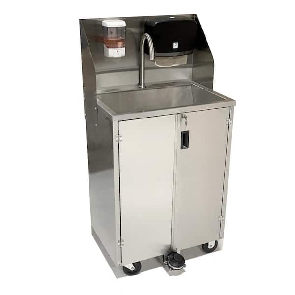 Pro Series Portable Stainless Steel Sink 26"w x 18.5"d x 51.5"h
