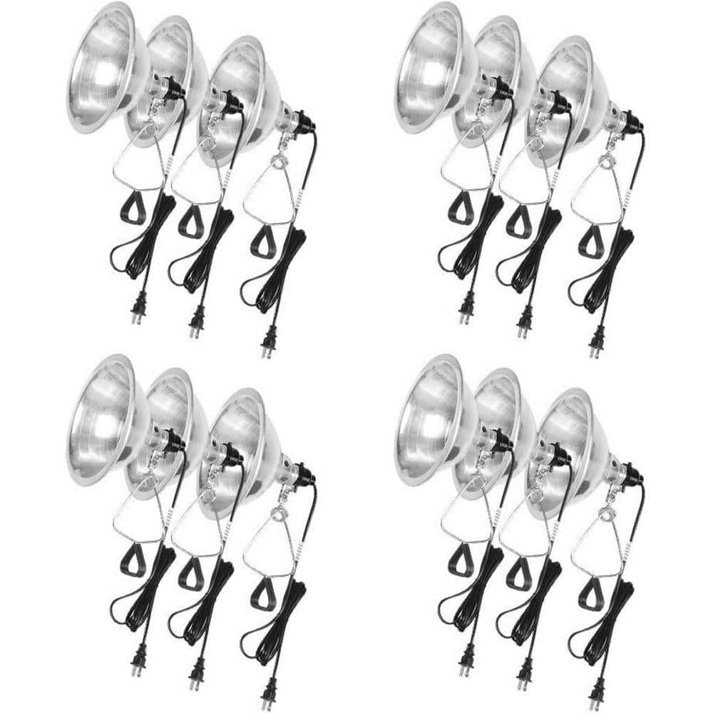 18/2 SPT-2 Cord 6 ft. Clamp Light with 8.5 in. Aluminum Reflector up to 150
